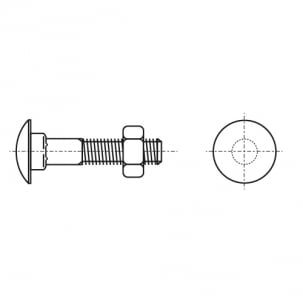 Bolzen DIN 603 M5x75 A4 креслення