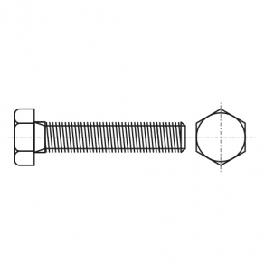 Bolzen DIN 933 M12x45 A5 креслення