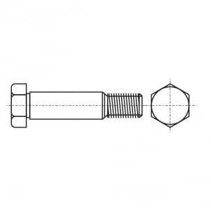 Bolzen DIN 609 M8x45 8,8 креслення