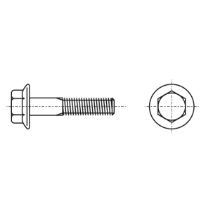 Bolzen DIN 6921 M12x1,5x40 10,9 Zink Zinkschal креслення