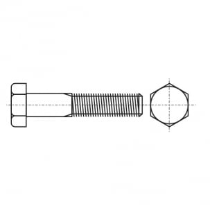 Bolzen DIN 931 M16x50 8,8 Zink гарячиUnd креслення