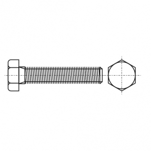 Bolzen DIN 961 M20x1,5x60 10,9 Zink креслення