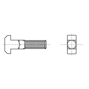 Bolzen DIN 186 M8x40 A2 креслення
