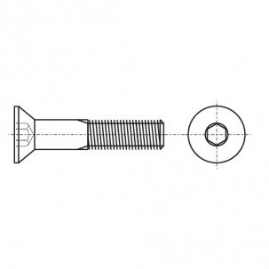 Bolzen DIN 7991 M20x110 10,9 креслення