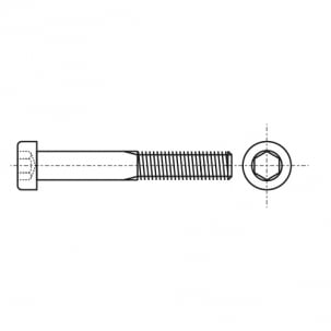 Bolzen DIN 912 M4x95 8,8 креслення