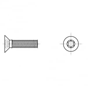 Schrauben ISO 14581 M8x40 8,8 Zink TX45 креслення