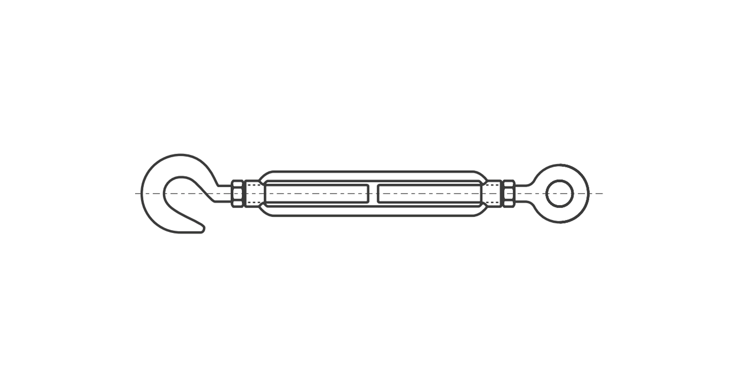 Talrep DIN 1480 M14 Zink Haken-кUndльце креслення