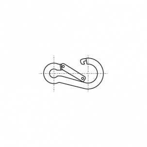 Karabiner ART 8001 M5x50 A4 креслення