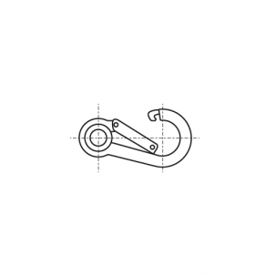 Karabiner ART 8002 M5x50 A4 креслення