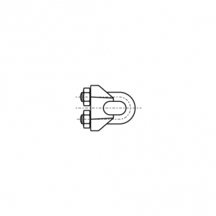 Klemme DIN 741 d10 Zink креслення