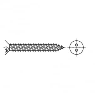 Selbstschneidend ART 9102 d6,3x45 A2 креслення