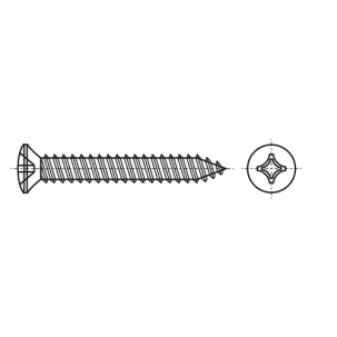 Selbstschneidend DIN 7983 d2,2x32 A2 PH1 креслення