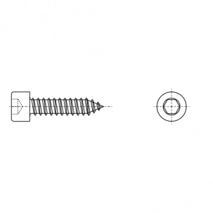 Selbstschneidend ART 9051 d5,5x38 A2 torx креслення