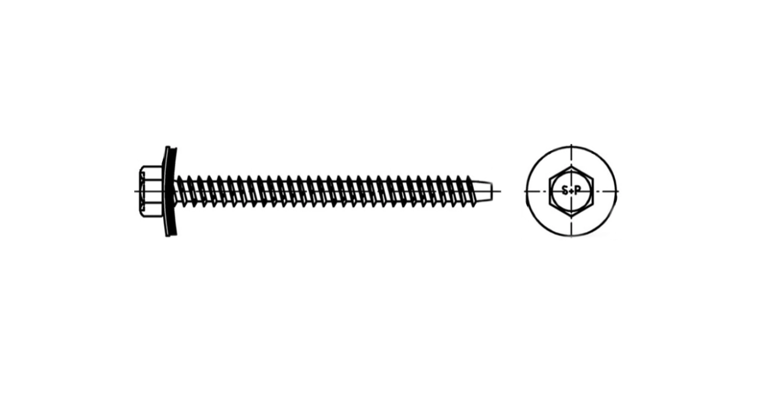 Selbstschneidend ART 9059 B d6,3x100 A2 креслення