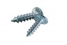 DIN 968-C Zink Blechschraube mit Halbrundkopf und Pressscheibe verzahnt PH