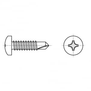 Selbstschneidend DIN 7504-M d4,2x50 A2 PH2 креслення