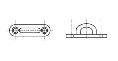 ART 8224 Обушок на прямоугольной основе - Інтернет-магазин Dinmark