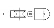 ART 8392 Rigging block with swivel - Інтернет-магазин Dinmark