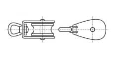 ART 8393 Rigging block with swivel - Інтернет-магазин Dinmark
