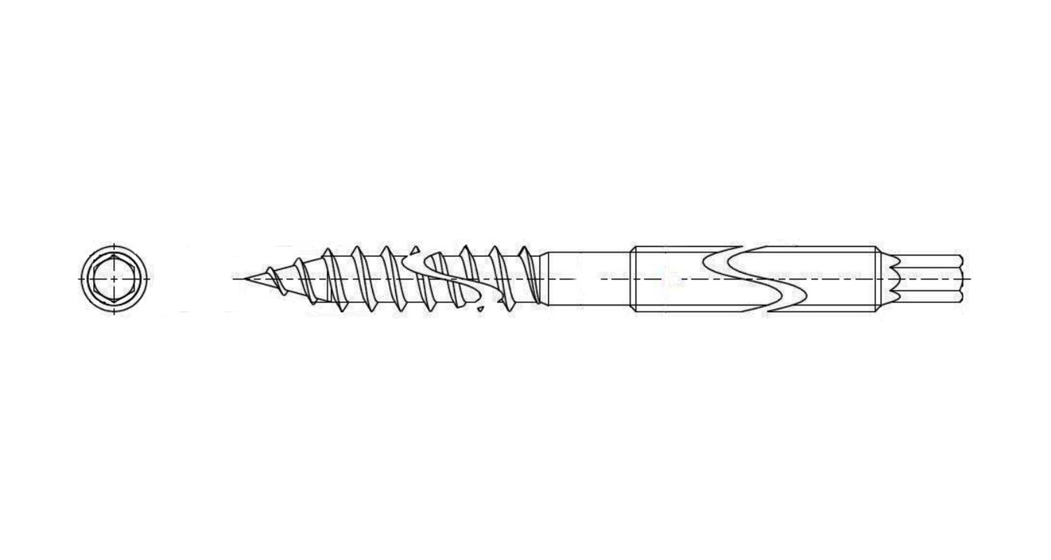 Plumbing pin ART 9211 M10x250 A2 SW7 креслення