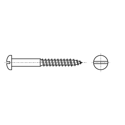 Schraube DIN 95 d5x20 Messing креслення