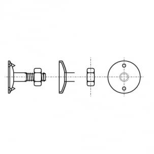 Bolzen DIN 15237 M10x35 3,6 креслення