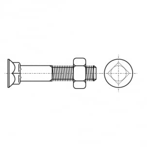Спеzwолт 1199-A (DIN 608) M12x100 10,9 + гаUndка креслення