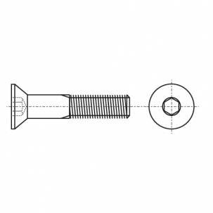 Bolzen DIN 7991 M12x50 8,8 Zink жовтиUnd креслення