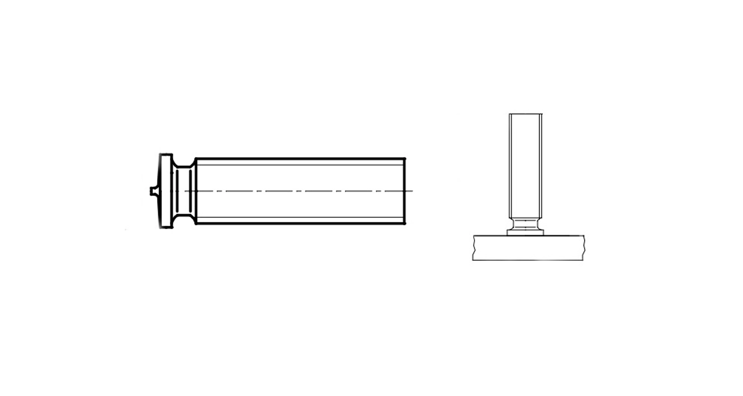 Schrauben ISO 13918-PT M8x40 A2 креслення