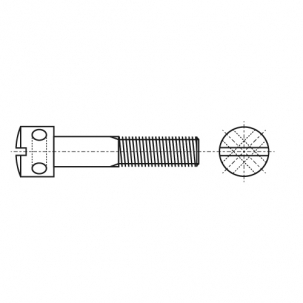 DIN 404 A1 Винт с цилиндрической головкой и отверстиями - Dinmark