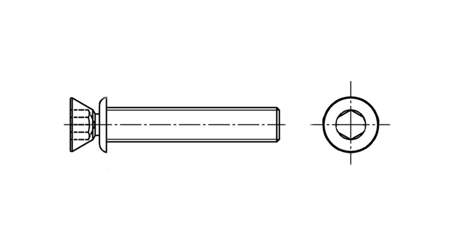 ART 9155 A2 anti-vandal Screw креслення