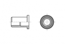 riveted nut AN 315 M10 (1-3,5) zinc