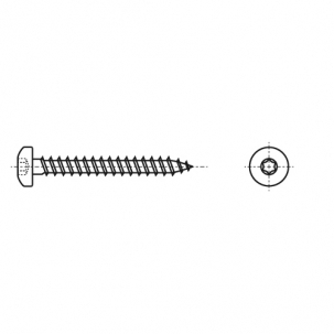 ART 9045 A2 Шуруп з напівкруглою головкою під torx