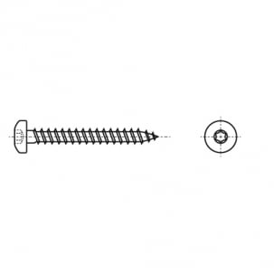 ART 9045 A4 Шуруп з напівкруглою головкою під torx