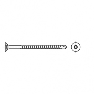 Screw ART 9044 M6x40/24 A2 torx креслення