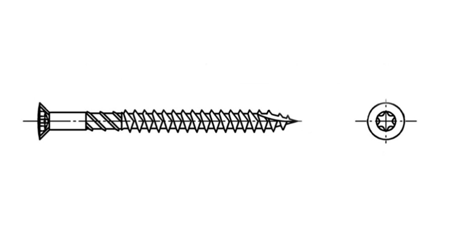 Screw ART 9043 M5x80 A2 torx креслення