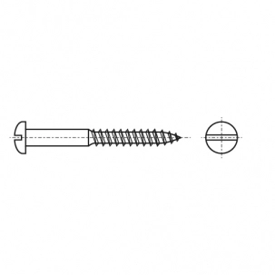 Screw DIN 95 M3,5x40 A2 креслення