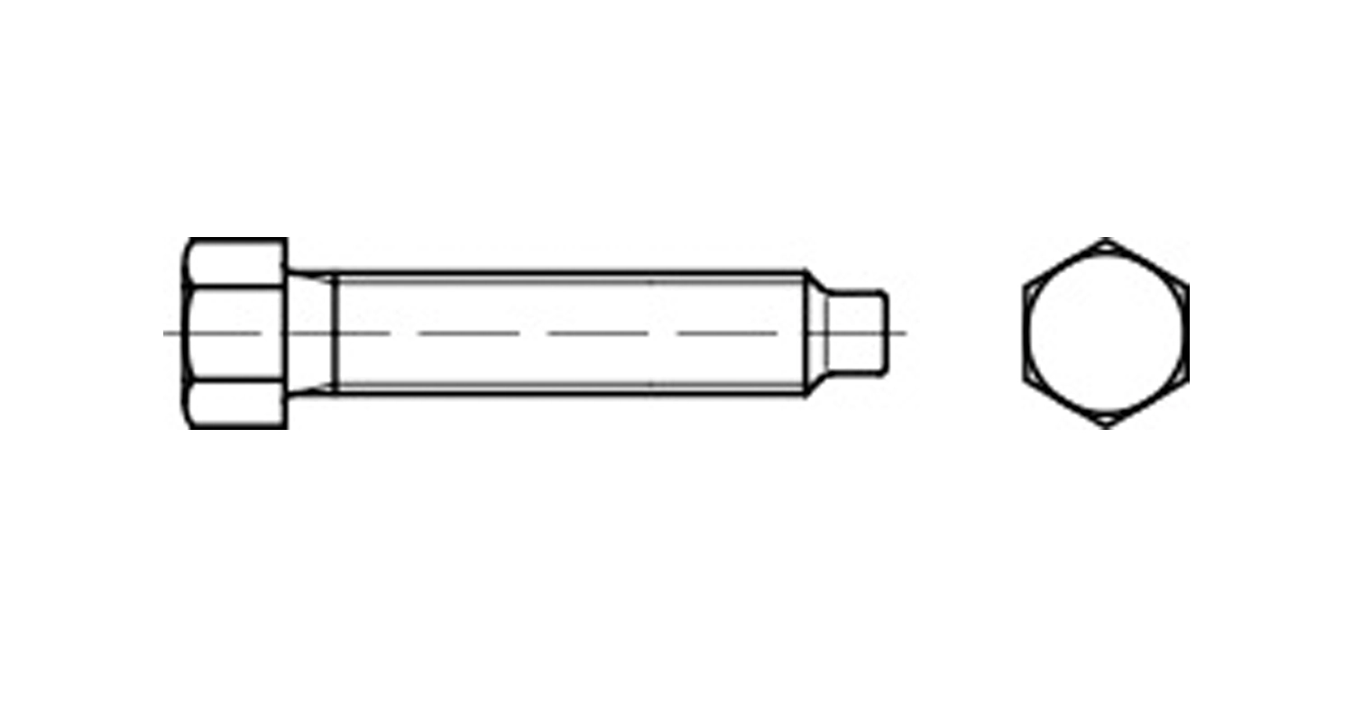 Bolt DIN 561-B M10x30 8,8 креслення