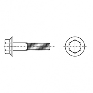 Bolzen DIN 6921 M8x70 A4 креслення