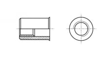https://dinmark.com.ua/images/Cylindrical rivet nut with a countersunk shoulder - Інтернет-магазин Dinmark