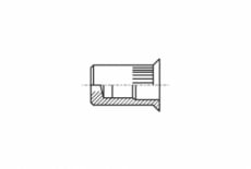 AN 325 zinc Rivet nut with concealed flange corrugated sealed - Інтернет-магазин Dinmark