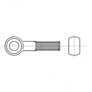 Bolt DIN 444 M16x130 A4 креслення