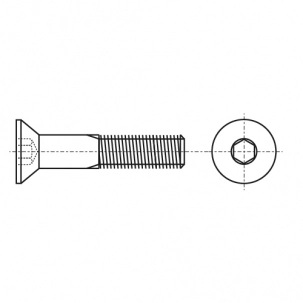 Bolt DIN 7991 M2,5x10 A4 креслення