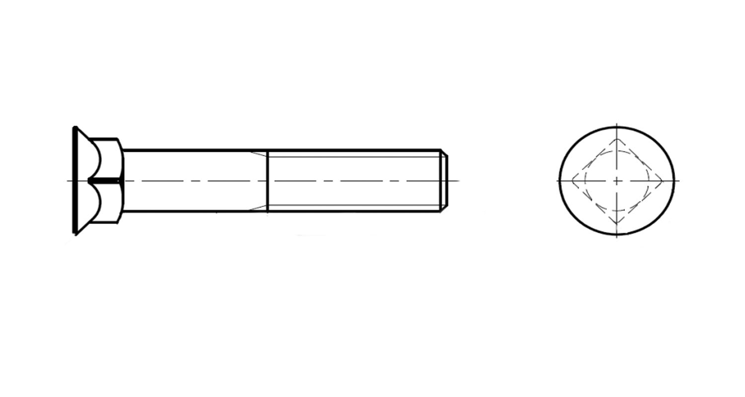 DIN 608 10.9 countersunk headBolt креслення