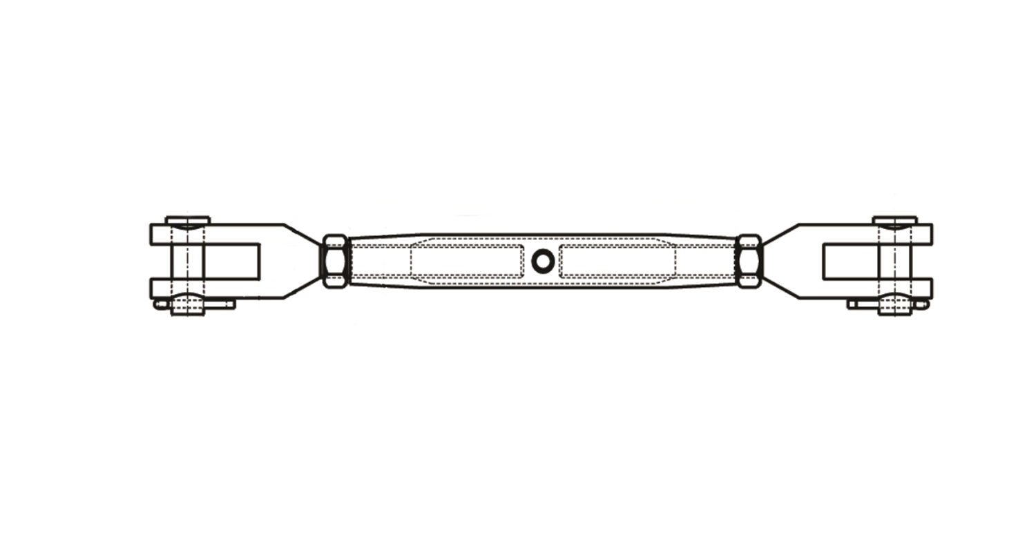 ART 8245 MT A4 Turnbuckle closed molten fork-fork креслення