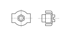 https://dinmark.com.ua/images/ART 8330 Зажим для троса SIMPLEX с одной гайкой - Інтернет-магазин Dinmark