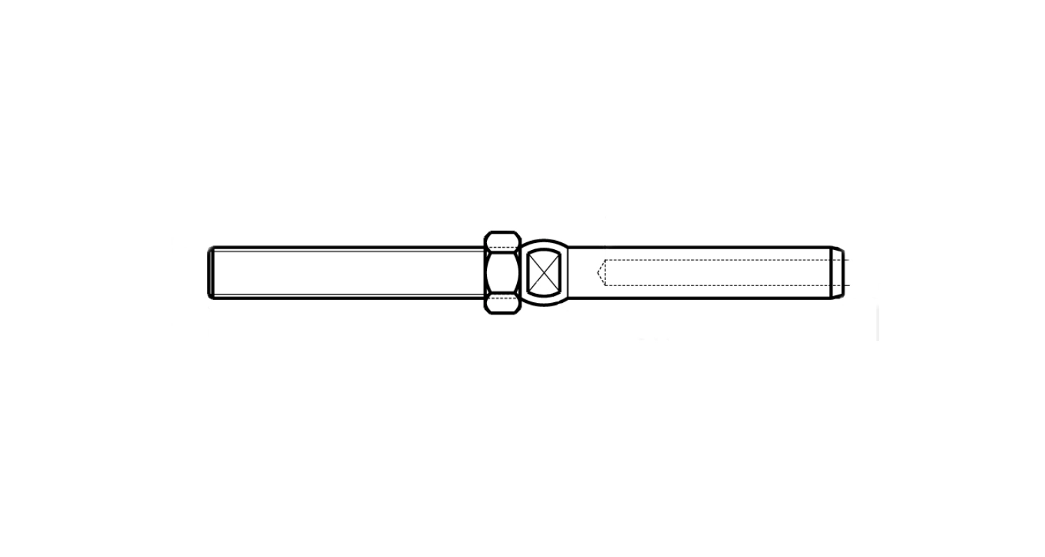 ART 8620 A4 Cable lug with left hand thread креслення