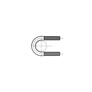 DIN 3570 zinc U-shaped clamp креслення