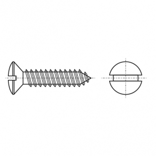 Self-tapping screw DIN 7973 M4,8x45 A2 креслення