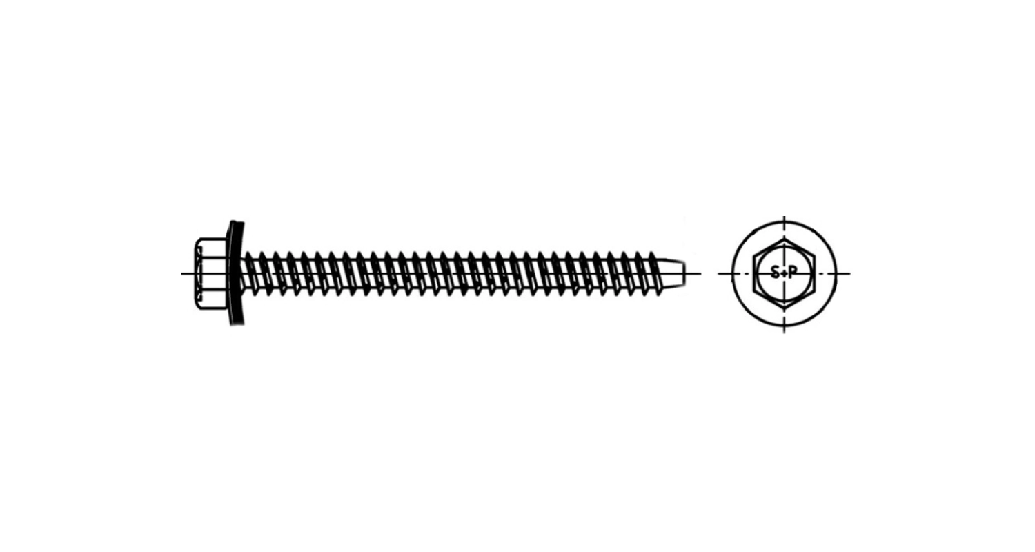 Selbstschneidend ART 9057 B M6,3x45 A2 креслення